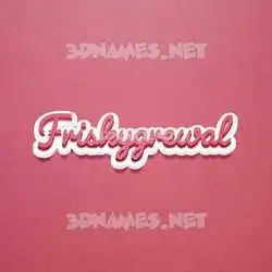 friskygrewal in Red Scribble style - 3D name wallpaper
