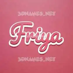 friya in Red Scribble style - 3D name wallpaper