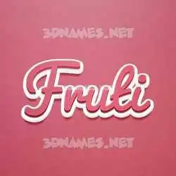 fruti in Red Scribble style - 3D name wallpaper
