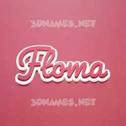 ftoma in Red Scribble style - 3D name wallpaper