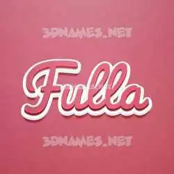 fulla in Red Scribble style - 3D name wallpaper