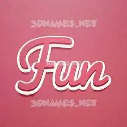 fun in Red Scribble style - 3D name wallpaper