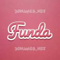 funda in Red Scribble style - 3D name wallpaper