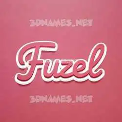 fuzel in Red Scribble style - 3D name wallpaper
