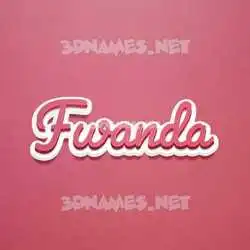 fwanda in Red Scribble style - 3D name wallpaper