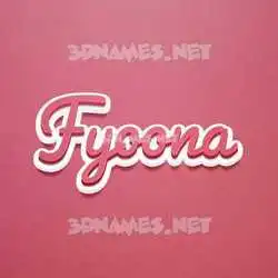 fyoona in Red Scribble style - 3D name wallpaper