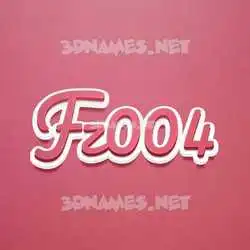 fz004 in Red Scribble style - 3D name wallpaper