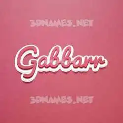 gabbarr in Red Scribble style - 3D name wallpaper