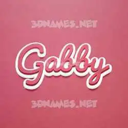 gabby in Red Scribble style - 3D name wallpaper