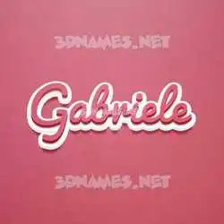 gabriele in Red Scribble style - 3D name wallpaper