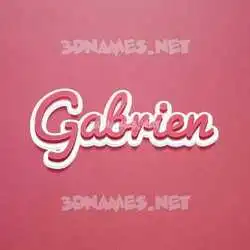 gabrien in Red Scribble style - 3D name wallpaper
