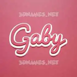gaby in Red Scribble style - 3D name wallpaper