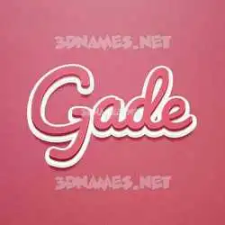 gade in Red Scribble style - 3D name wallpaper