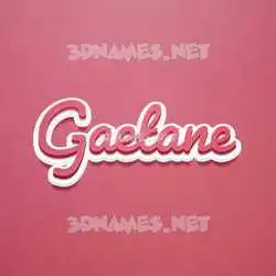 gaetane in Red Scribble style - 3D name wallpaper