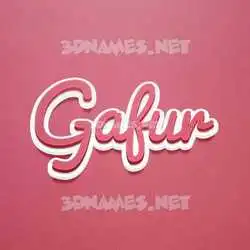 gafur in Red Scribble style - 3D name wallpaper