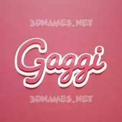 gaggi in Red Scribble style - 3D name wallpaper