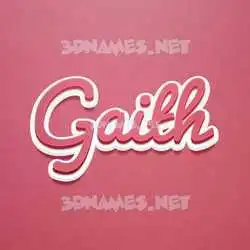 gaith in Red Scribble style - 3D name wallpaper