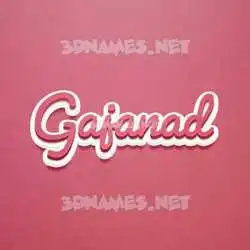 gajanad in Red Scribble style - 3D name wallpaper