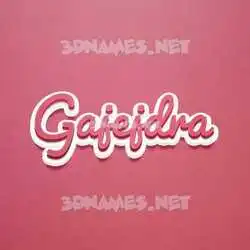 gajejdra in Red Scribble style - 3D name wallpaper