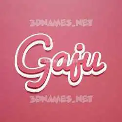 gaju in Red Scribble style - 3D name wallpaper