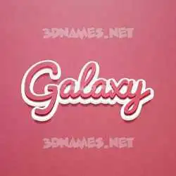galaxy in Red Scribble style - 3D name wallpaper