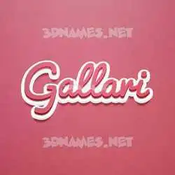 gallari in Red Scribble style - 3D name wallpaper