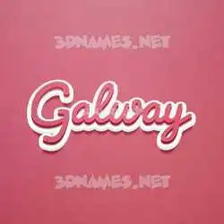 galway in Red Scribble style - 3D name wallpaper