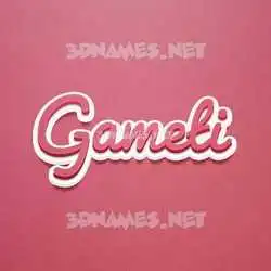 gameti in Red Scribble style - 3D name wallpaper