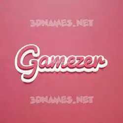 gamezer in Red Scribble style - 3D name wallpaper