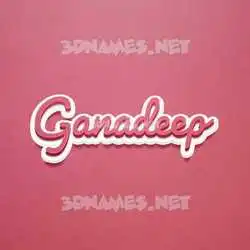 ganadeep in Red Scribble style - 3D name wallpaper
