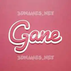 gane in Red Scribble style - 3D name wallpaper