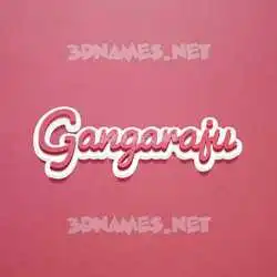 gangaraju in Red Scribble style - 3D name wallpaper