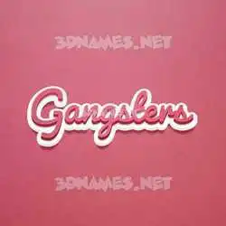 gangsters in Red Scribble style - 3D name wallpaper