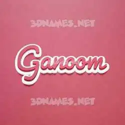 ganoom in Red Scribble style - 3D name wallpaper
