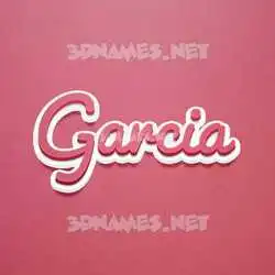 garcia in Red Scribble style - 3D name wallpaper