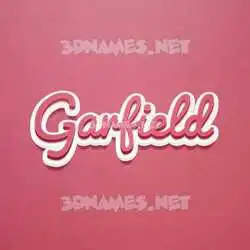garfield in Red Scribble style - 3D name wallpaper