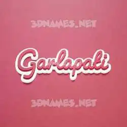 garlapati in Red Scribble style - 3D name wallpaper