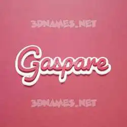 gaspare in Red Scribble style - 3D name wallpaper