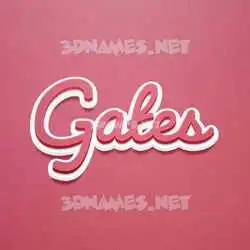gates in Red Scribble style - 3D name wallpaper