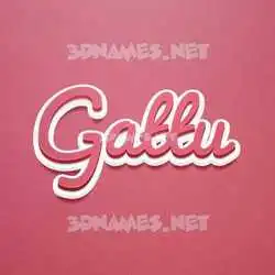 gattu in Red Scribble style - 3D name wallpaper
