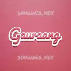 gauraang in Red Scribble style - 3D name wallpaper