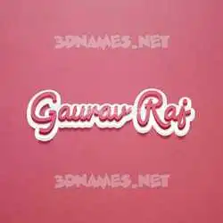 gaurav raj in Red Scribble style - 3D name wallpaper