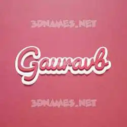 gauravb in Red Scribble style - 3D name wallpaper