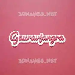 gauravjangra in Red Scribble style - 3D name wallpaper