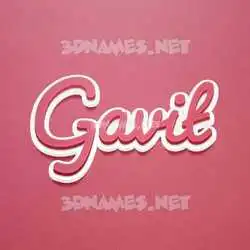 gavit in Red Scribble style - 3D name wallpaper