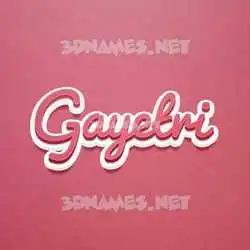 gayetri in Red Scribble style - 3D name wallpaper
