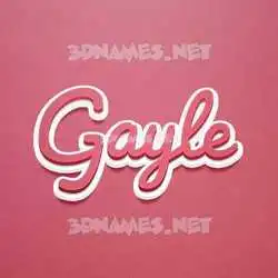 gayle in Red Scribble style - 3D name wallpaper