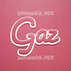 gaz in Red Scribble style - 3D name wallpaper