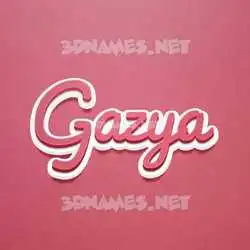 gazya in Red Scribble style - 3D name wallpaper