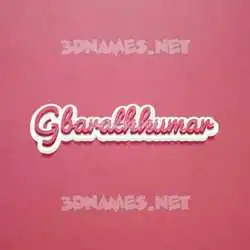 gbarathkumar in Red Scribble style - 3D name wallpaper